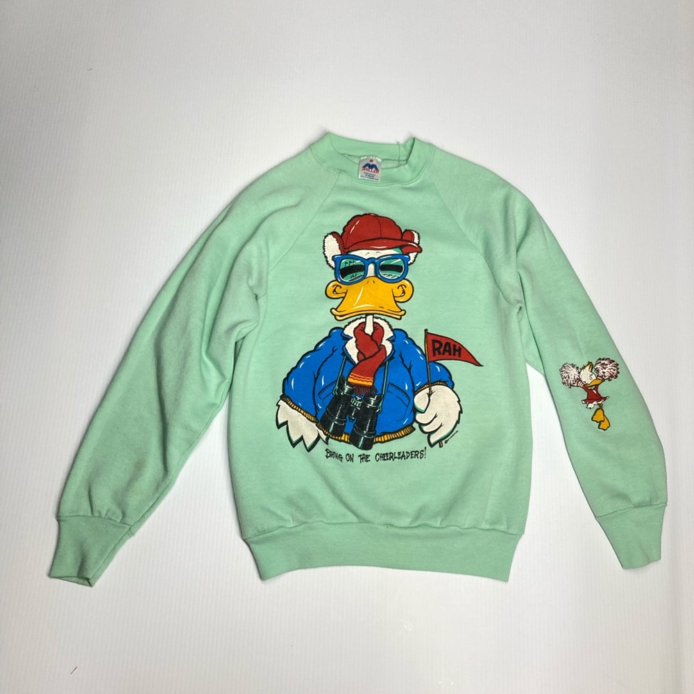 Vintage 80s duck crew neck sweater women sz M